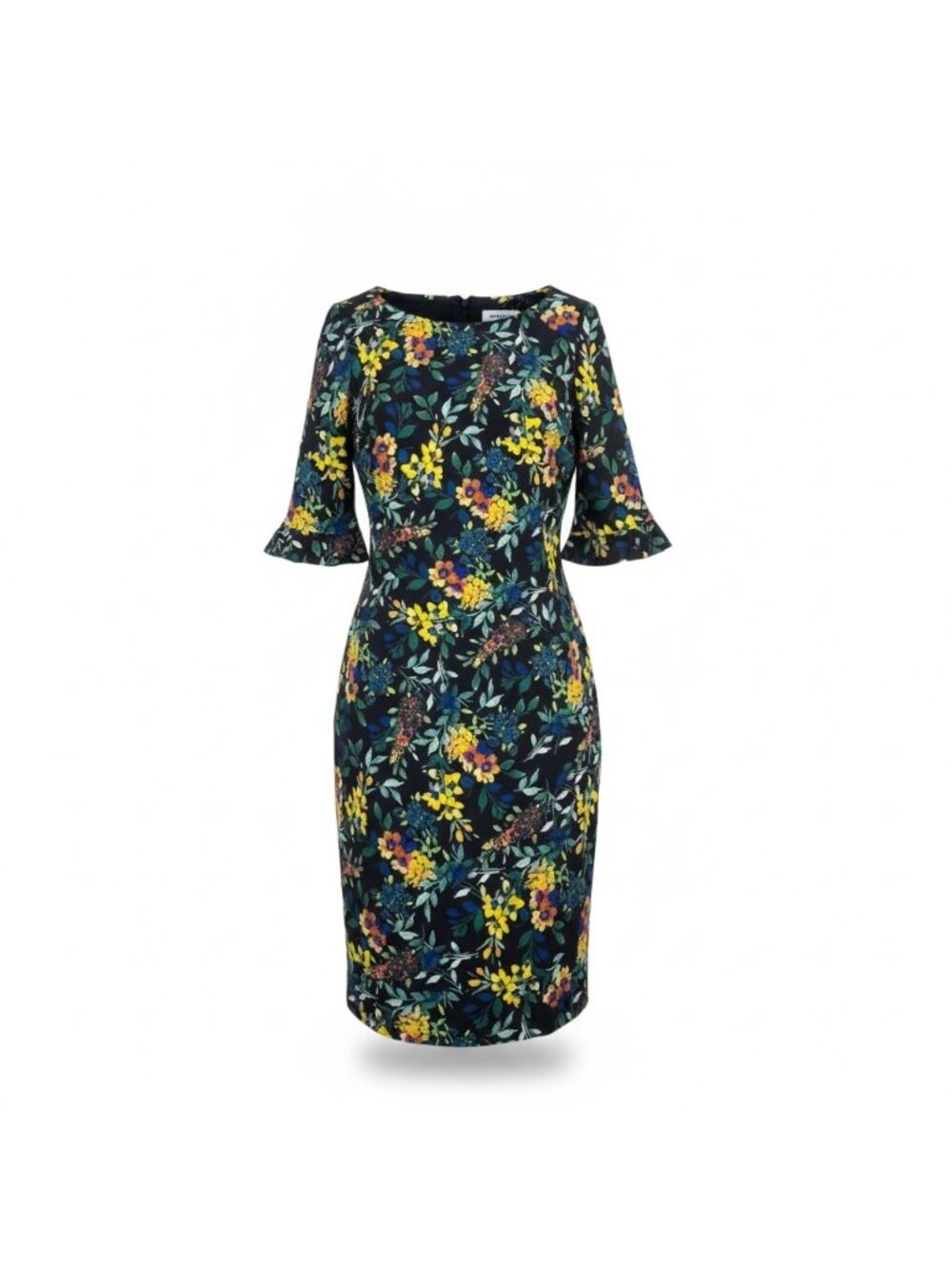 Calvin Klein Womens Multicolor Sheath Dress Elegant Floral Pattern Size 10